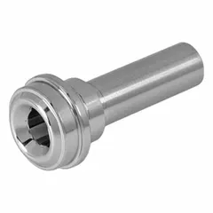 This stainless steel gland is used in high-purity compression fittings to connect 1/4 in OD to 1/8 in OD tubing. It is suitable for applications requiring leak-tight, contamination-free connections in ultra-clean environments.