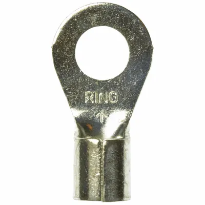 3M Ring Terminal: Bare, 5/16 in Stud Size, 6 AWG to 6 AWG Wire Sizes, 1,000 V - Non-Insulated Ring Terminals