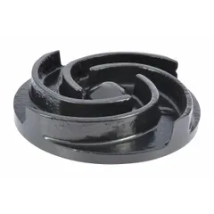 Cast iron impeller designed for straight centrifugal pumps. Compatible with Dayton pump model 5PXX7. Used as a replacement part to restore pump flow and pressure in fluid-handling systems.