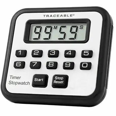 TRACEABLE Digital Timer: 1/2 in x 2 1/4 in x 2 1/2 in, 1/2 in Overall Dp, 2 1/4 in Overall Ht - Digital Timers
