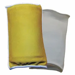 This pull-on elbow pad features a leather cap and foam padding to absorb impact during repetitive or heavy tasks. It includes one leather strap for secure fit and is finished in tan. Suitable for industrial, construction, and maintenance applications requiring personal protective equipment.