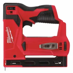 This cordless stapler drives combination and crowned staples with leg lengths from 1/4 in to 9/16 in and a 3/8 in staple width. It is suitable for fastening materials in construction, woodworking, and upholstery applications such as trim, sheathing, and insulation. Tool only, requires M12 battery system.
