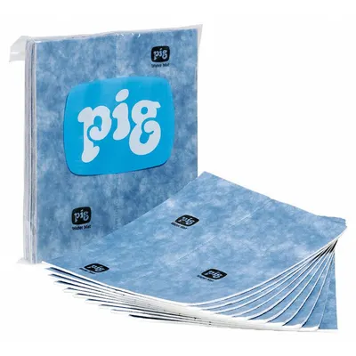 PIG Sorbent Pad, 19 in x 15 in, Perforated, 100 PK - Sorbent Pads