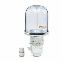 This vented constant-level oiler automatically maintains a preset oil level in bearing housings, gearboxes, and other industrial equipment. It features a plastic reservoir and a 1/4" NPT female mounting thread. Suitable for use in pumps, conveyors, and machine tools to reduce maintenance intervals and prevent dry-running damage.