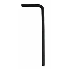 L-shaped hex key with a 3/32 in SAE tip size, short length, made of alloy steel with a black oxide finish. Includes 2 tips. Used for tightening or loosening hex socket screws in confined spaces.
