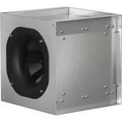 This direct-drive blower includes a drive package and features a mixed-flow composite wheel. It delivers 460 cfm at 0.250 in SP, powered by a 1/15 hp electronically commutated motor (115/208-230V AC, single-phase). The unassembled unit has CW rotation and is UL/cUL 705 Listed. Suitable for duct boosting, exhaust, or supply applications in HVAC and ventilation systems.