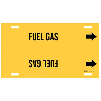 BRADY Fuel Gas Strap-On Pipe Marker - Fuel Gas Strap-On Pipe Markers