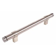 This TRIMCO antimicrobial door pull is 18 inches high and 1.25 inches wide, constructed from copper with a silver finish. The aluminum type pull is suited for high-touch areas where reducing surface bacteria is a concern, leveraging copper's natural antimicrobial properties.