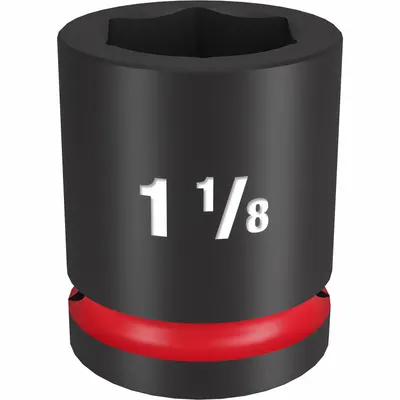 MILWAUKEE Standard Impact Socket: 3/4 in Drive Size, SAE, 1 1/8 in Socket Size, 6-Point - 3/4" Drive Impact Sockets