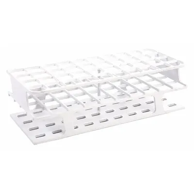 HEATHROW SCIENTIFIC Test Tube Rack, POM, White, 40 Wells, HS27514A - Lab Storage Racks