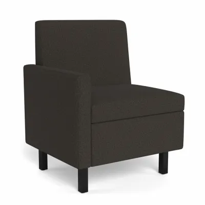 SAFCO PRODUCTS Right Arm Modular Seating, Dark Gray, 27 in W x 24 in D - Modular Multifunctional Furniture