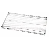QUANTUM Wire Shelf: 36 in x 12 in, 1 Shelves, Quick-Adjust, 600 lb Load Capacity, Dry, Silver, Steel (MPN 1236C)