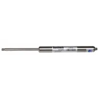 Gas spring with 80 lbf force, 18 3/16 in extended length, and M8 rod thread. End fittings are not included. Used for controlled lifting and positioning of hatches, machine guards, and access panels