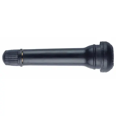 TRU-FLATE 30-423-50 Snap-In Tire Valve Stem, Straight, 180°, Black Rubber, TR423 - Tire Valve Stems