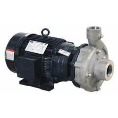 This straight centrifugal pump is designed for water transfer, circulation, and general industrial fluid handling. It operates on 208-240/480V AC, delivers up to 100 ft of head, and features a 2-inch intake with a 1.5-inch discharge. The TEFC motor enclosure protects against dust and moisture, making it suitable for various environments.