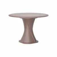 This 42-inch diameter polyethylene table from the Endurance series features a brown finish and accepts ballast for stability. The no-game-top surface is treated to ISO 22196 antimicrobial standards. Suitable for break rooms, cafeterias, and outdoor seating areas