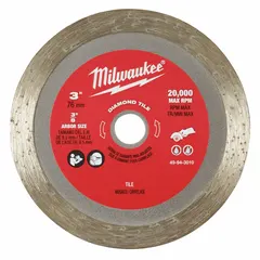 This 3-inch diameter diamond blade is designed for cutting ceramic, porcelain, and tile on masonry saws. Suitable for both wet and dry applications, it is used in tile installation, renovation, and repair work requiring precise cuts in hard materials.