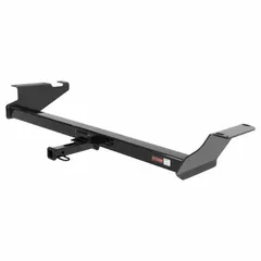 This Class II trailer hitch is designed for the Dodge Town & Country, with a gross trailer weight capacity of 3,500 lb and a gross vehicle weight capacity of 3,500 lb. Constructed from carbon steel with a powder-coated finish, it requires no drilling for installation. Suitable for towing trailers, boats, or cargo carriers.