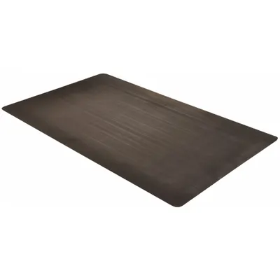 NOTRAX Antifatigue Runner: Ribbed, 3 ft x 75 ft, 1/2 in Thick, Black, Vinyl over PVC Foam - Wear-Resistant Antifatigue Mats