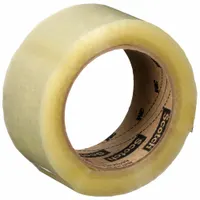 SCOTCH 371+ hot melt packing tape is designed for sealing recycled cardboard boxes. Each roll is 1 7/8 in wide and 110 yd long, with a 2.1 mil thickness. The clear tape provides secure closure in packaging and shipping operations. Supplied in a 36-pack