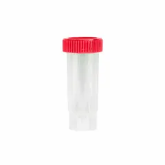 Polypropylene Centrifuge Tube, 30 mL, Natural, with Red HDPE Cap, Graduated