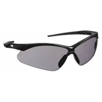 CONDOR Safety Glasses: Gray Lens, Half-Frame, Anti-Fog/Scratch-Resistant, Black Frame