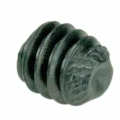 Set screw for securing rotating components such as pulleys or gears onto shafts. Compatible with DAYTON model 4KHA9. Sold as a 2-pack. Used in industrial machinery and equipment maintenance.