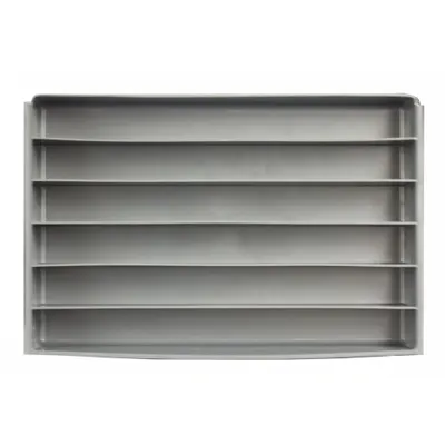 DURHAM MFG Compartment Drawer Insert, 6 Compartments, Gray, 18 in x 12 in x 3 in - Inserts for Large Compartmented Boxes