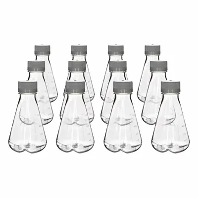 OEM Erlenmeyer Flask, PETG, 500 mL, 17.6 fl oz, Sterile - Plastic Erlenmeyer Flasks