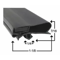 Replacement door gasket for commercial refrigerators and freezers. Designed to provide a tight seal, helping maintain internal temperature and reduce energy loss. Suitable for use in walk-in coolers, reach-in units, and similar refrigeration equipment