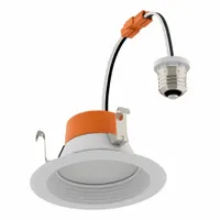 LED Downlight: 4 in Dia, 500 lm_600 lm_700 lm, 2700K/3000K/3500K/4000K/5000K, 7 W, 120V AC, White (MPN LEDRT41AS700ST9SC3BA 4/CS 1/SKU)