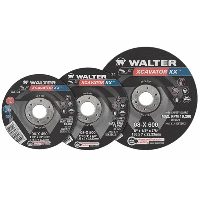 WALTER SURFACE TECHNOLOGIES XCAVATOR XX Cool-Cutting Grinding Wheel - Cool-Cutting Grinding Wheels for Carbon & Stainless Steel