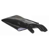 Left-hand blasting cabinet glove with 7-inch diameter and 33-inch length. Constructed from neoprene and vinyl for resistance to abrasive media impact. Compatible with manufacturer model number 101698G-A. Used in abrasive blasting operations to protect the operator's hand and arm