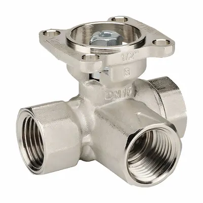 Belimo Valve Body, Ball: 3-Way, 1 in Female NPT, 30 CV Flow, 30 Bypass CV Flow - 3-Way NPT Connection Characterized Control Valves