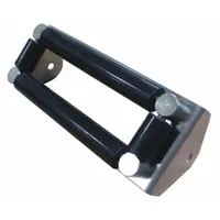 This 4-way bottom roller guide assembly is designed for TWA STS Series hose reels with a 9 3/8 in reel width and top return location. The nylon roller reduces hose wear and tangling during payout and retraction, while the stainless steel bracket provides corrosion resistance. Suitable for industrial hose management applications