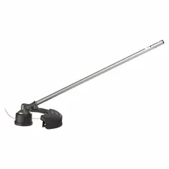 This string trimmer head attachment is designed for trimming grass and weeds along fences, walls, and landscaping edges. It has an overall width of 13 inches and an overall length of 40 inches, using 1/8-inch diameter trimmer line. Compatible with Milwaukee power heads for grounds maintenance.