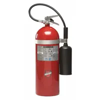 This BUCKEYE fire extinguisher is a Class BC unit rated 10B:C, with a 20 lb capacity of carbon dioxide. It is designed for use on flammable liquid and electrical fires, leaving no residue after discharge. Typical applications include areas with sensitive equipment such as server rooms, laboratories, and industrial control panels