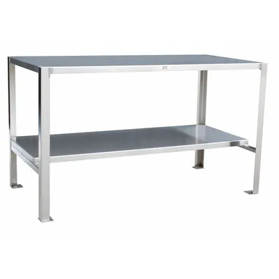 JAMCO Work Table: Fixed Ht, Stainless Steel, 48 in x 24 in - Stainless-Steel-Top Worktables