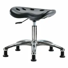 Approved Vendor ESD-Safe Polyurethane Lab Stool, 17-22 in Height, Black