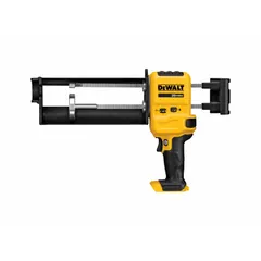 This cordless two-part applicator is designed for dispensing 28 oz cartridges with a 10:1 mix ratio. It delivers a maximum dispensing speed of 6.5 in/min and operates on 20V DC power. Supplied as a bare tool (battery and charger not included), it is suited for construction and industrial bonding applications requiring consistent material flow.