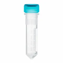 Microcentrifuge Tube, Polypropylene, 2 mL, Conical Bottom, Screw Cap