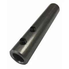 Shaft extension kit for HVACR equipment such as fans or blowers. Used to extend the shaft length for proper alignment and mounting in confined spaces. Commonly applied in commercial ventilation and exhaust systems where standard shaft lengths are insufficient.