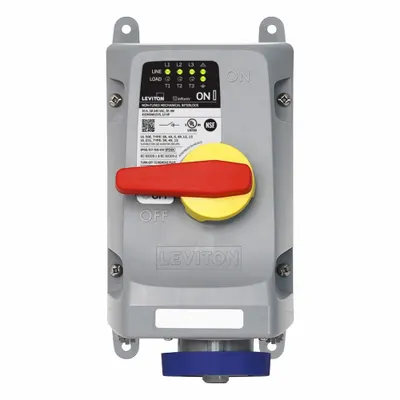 LEVITON Mechanical Interlock: 240V AC, Three Phase, 30 A, 3 Pole - Washdown-Rated Interlocks