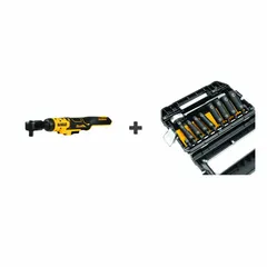 This cordless ratchet delivers 70 ft-lb of maximum fastening torque and a no-load speed of 250 RPM. It features a brushless motor and a ball detent anvil for secure socket retention. Suitable for fastening and loosening bolts and nuts in confined spaces where pneumatic tools are impractical.