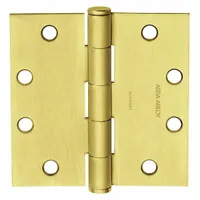 This full mortise-mount butt hinge is constructed from steel with a plain bearing type. It features a leaf width of 1 11/16 in. Suitable for mounting doors in commercial and industrial settings where a plain bearing hinge is sufficient