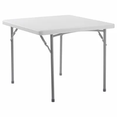 NATIONAL PUBLIC SEATING Folding Table: Square Table Shape, Speckled Gray Tabletop, 36 in Dp - Standard Folding Tables
