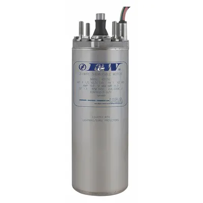 FLINT & WALLING Deep Well Submersible Pump Motor: 3 Wires, 230V AC - Motors for Submersible Deep Well Pumps