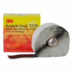 Moisture-resistant rubber mastic pad for electrical insulation and sealing. Measures 3-3/4 in length by 6-1/2 in width, 125 mil thick. Black. Supplied in a 40-pack. Commonly used on cable splices, terminations, and connections requiring a barrier against water and contaminants.