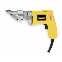 Double-cut shear designed for straight cuts in sheet metal. Cuts 18 ga steel and 20 ga stainless steel. Operates at 60 Hz. Suitable for HVAC, metal fabrication, and construction applications requiring clean, burr-free cuts.