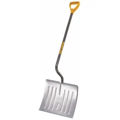 APPROVED VENDOR Snow Shovel with D Grip Handle, 14-1/2 in Blade Length, 18 in Blade Width, 39 in Handle Length